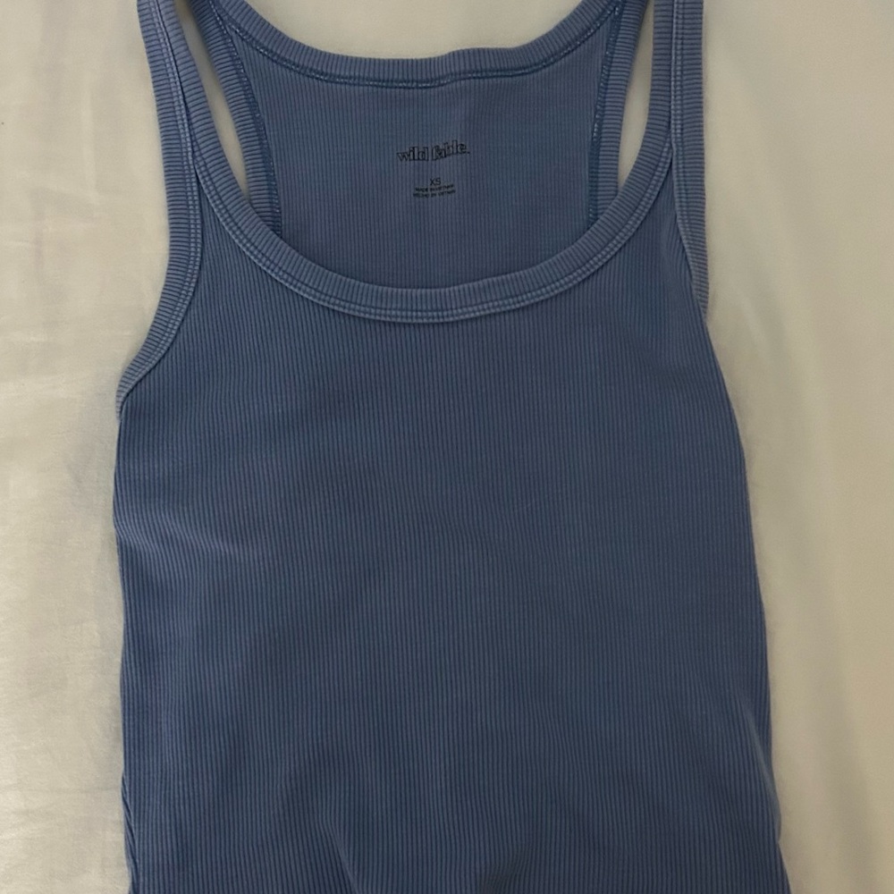 Wild Fable Ribbed Tank Top in Blue